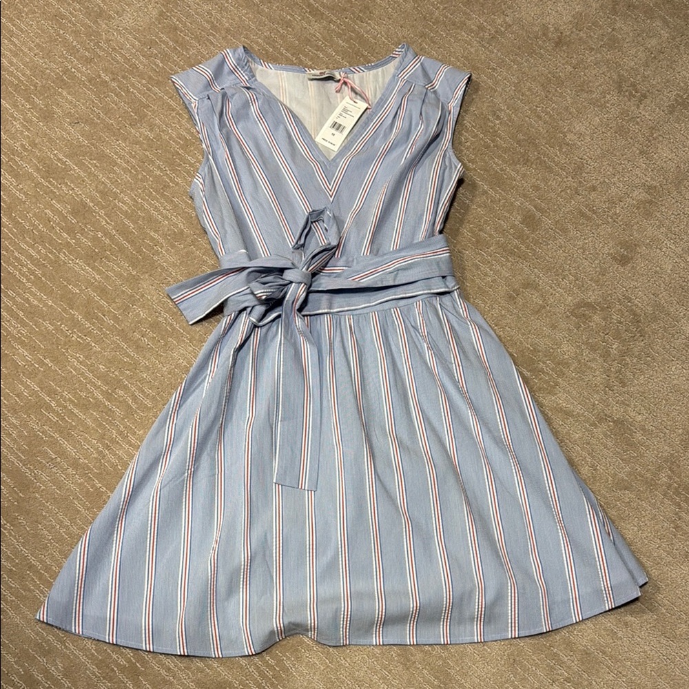 Vineyard Vines Blue Striped Womens Dress
